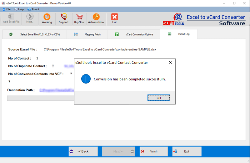 excel to vcard contacts